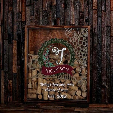 Image of Wine Cork Holder Shadow Box with FREE Cork Screw -Quote 20 - Wine Cork Holders - Mixed