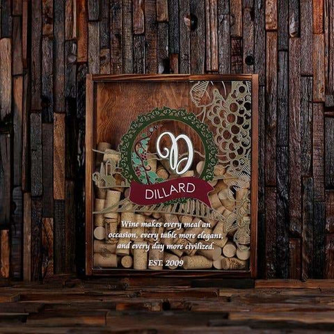 Image of Wine Cork Holder Shadow Box with FREE Cork Screw -Quote 4 - Wine Cork Holders - Mixed