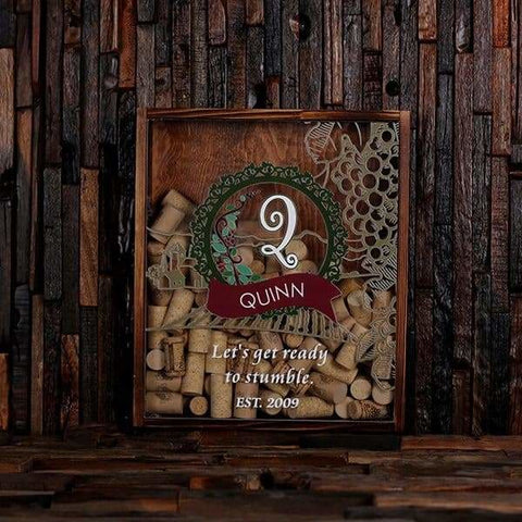 Image of Wine Cork Holder Shadow Box with FREE Cork Screw -Quote 43 - Wine Cork Holders - Mixed