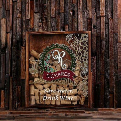 Image of Wine Cork Holder Shadow Box with FREE Cork Screw -Quote 44 - Wine Cork Holders - Mixed